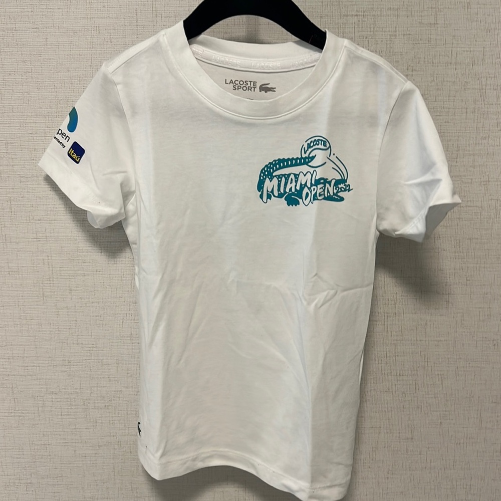 Lacoste unisex Dryfit T-shirt size 6 Miami Open